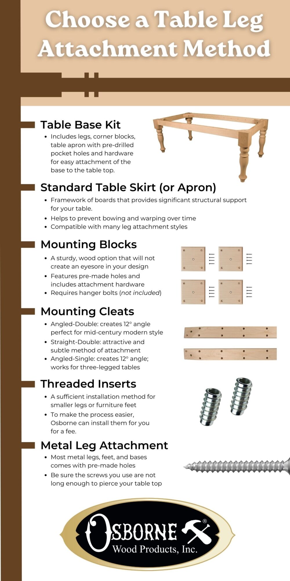 Table Attach Files Osborne Wood | How to Attach Table Legs | Osborne Wood