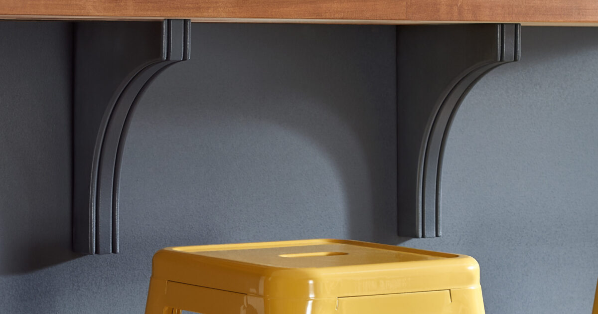 14" Traditional Rubberwood Corbel Bracket - Unfinished Wood Support For Countertops & Shelves