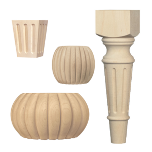 Reeded and Fluted Furniture Feet