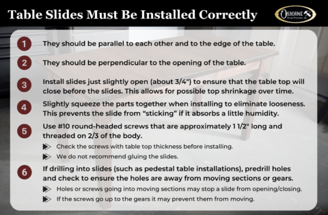 Osborne Wood | How to Choose & Install Table Slides
