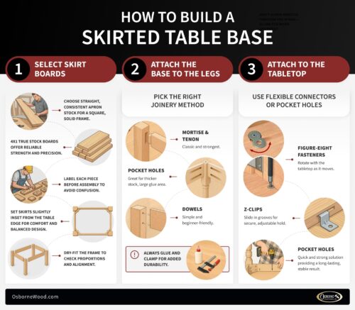 How to Build a Skirted Table Base 3