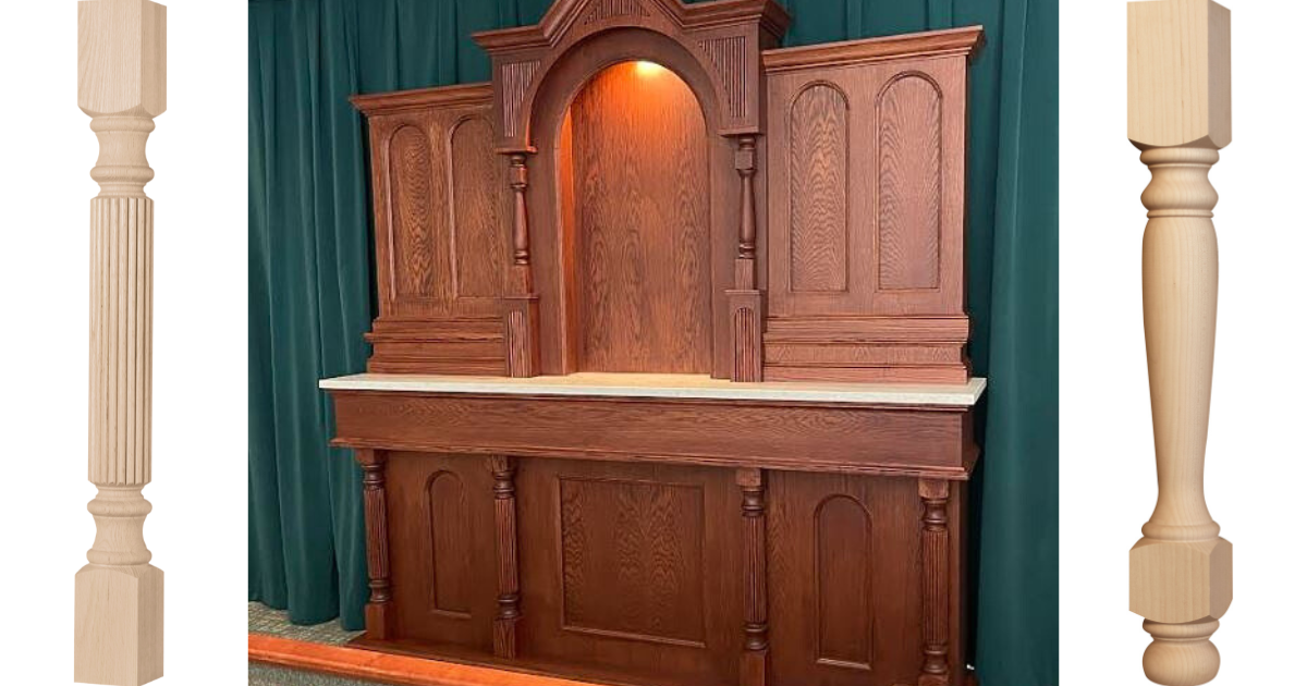 Osborne Wood | Church Altar Boasts Reeded Dining Legs, Turned End…