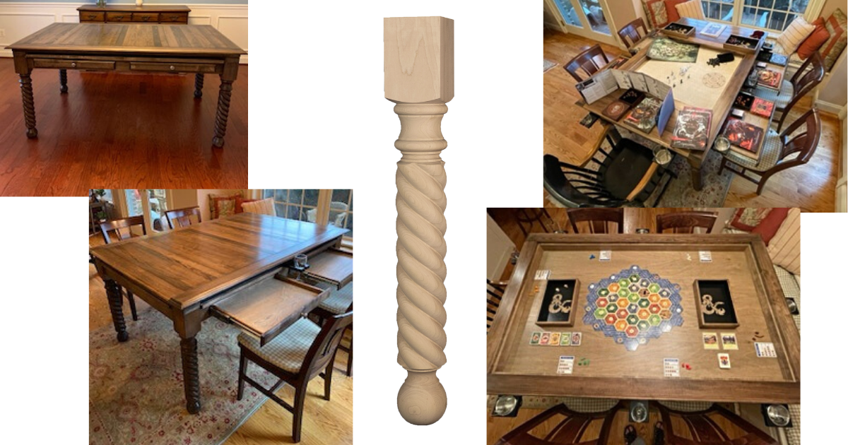 Osborne Wood | Custom Game Table With Four Drawers, Sliding Panels,…