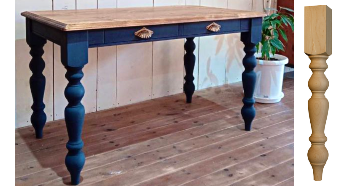 Osborne Wood | Old English Country Dining Table Leg is Gorgeous In…