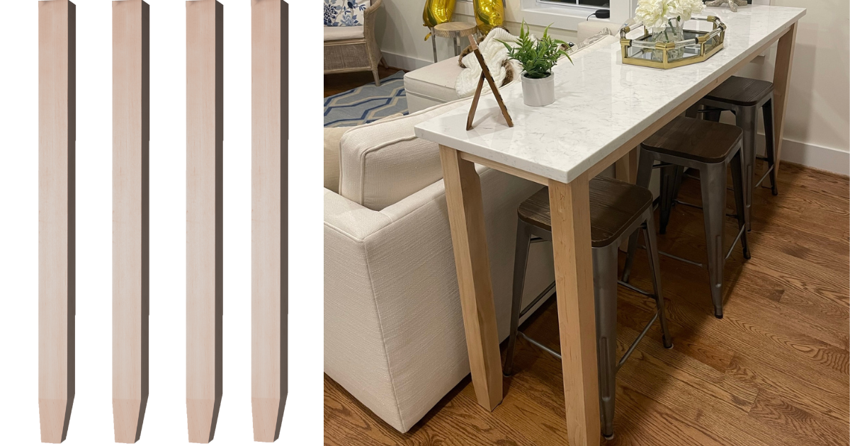 Osborne Wood | Narrow Tapered Legs Fit Nicely in Smaller Spaces