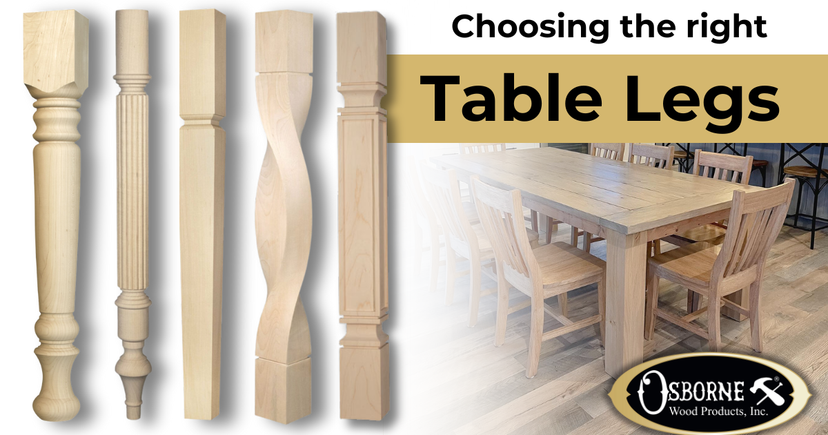 Osborne Wood | Types of Table Leg Styles & Designs | Osborne Wood