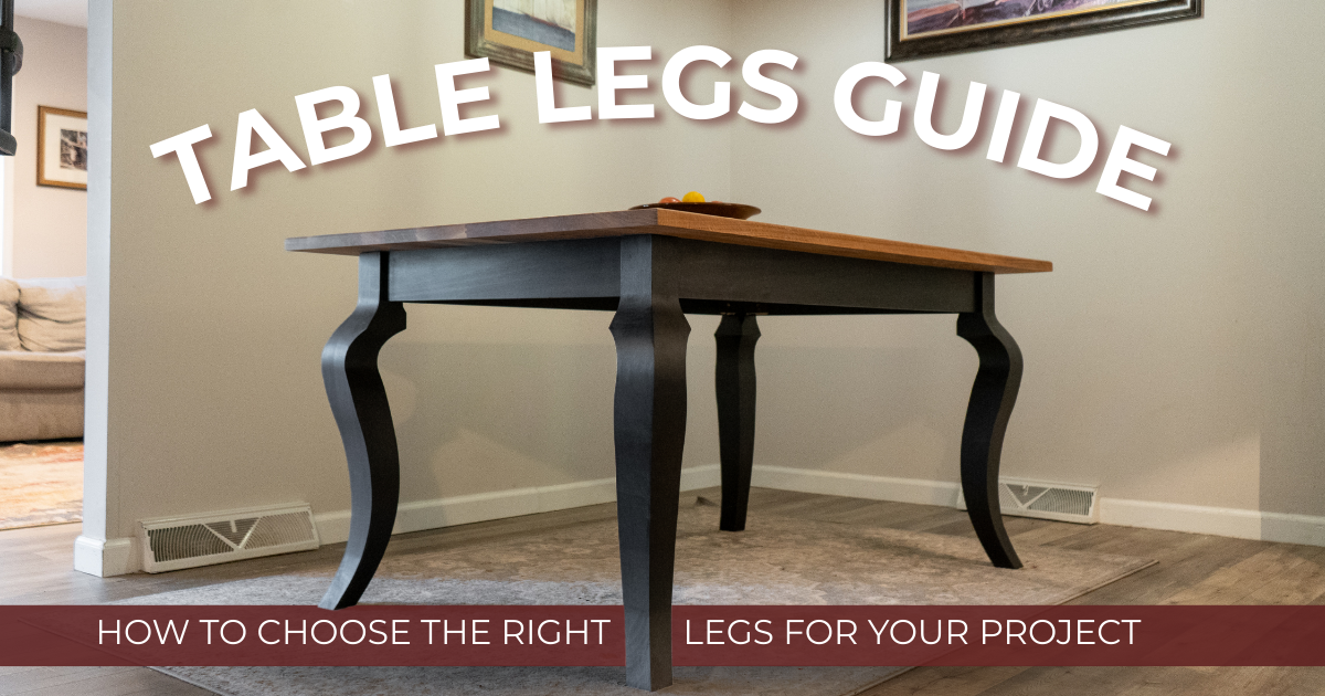 Table Leg Chart Osborne Wood | How to Choose Table Legs For Your Project | Osborne…