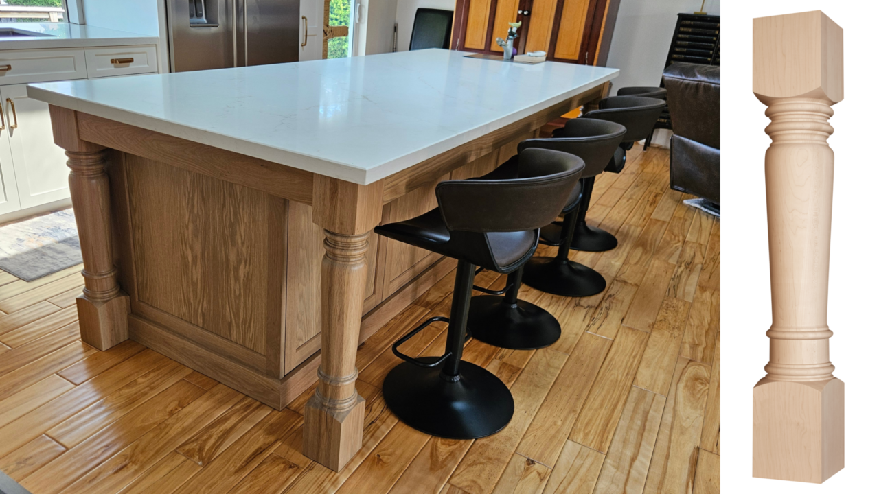 Square 3 12 Inch Turned Bun Foot Furniture Feet Kitchen Island