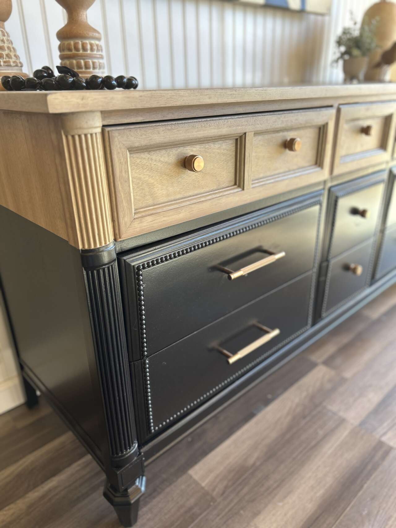Osborne Wood | Two-Tone Dresser Sizzles With Bead Moulding Osborne Wood | Two-Tone Dresser Sizzles With Bead Moulding