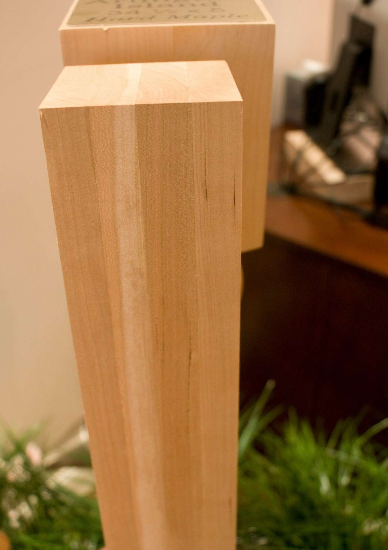 unfinished cherry leg with sapwood