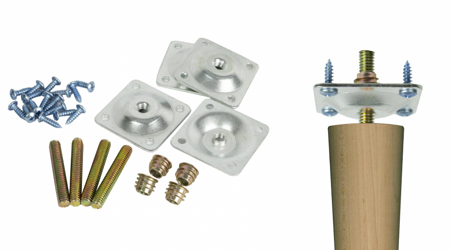 Osborne Wood | Use Leg Mounting Plates for Quick and Easy Table Leg…