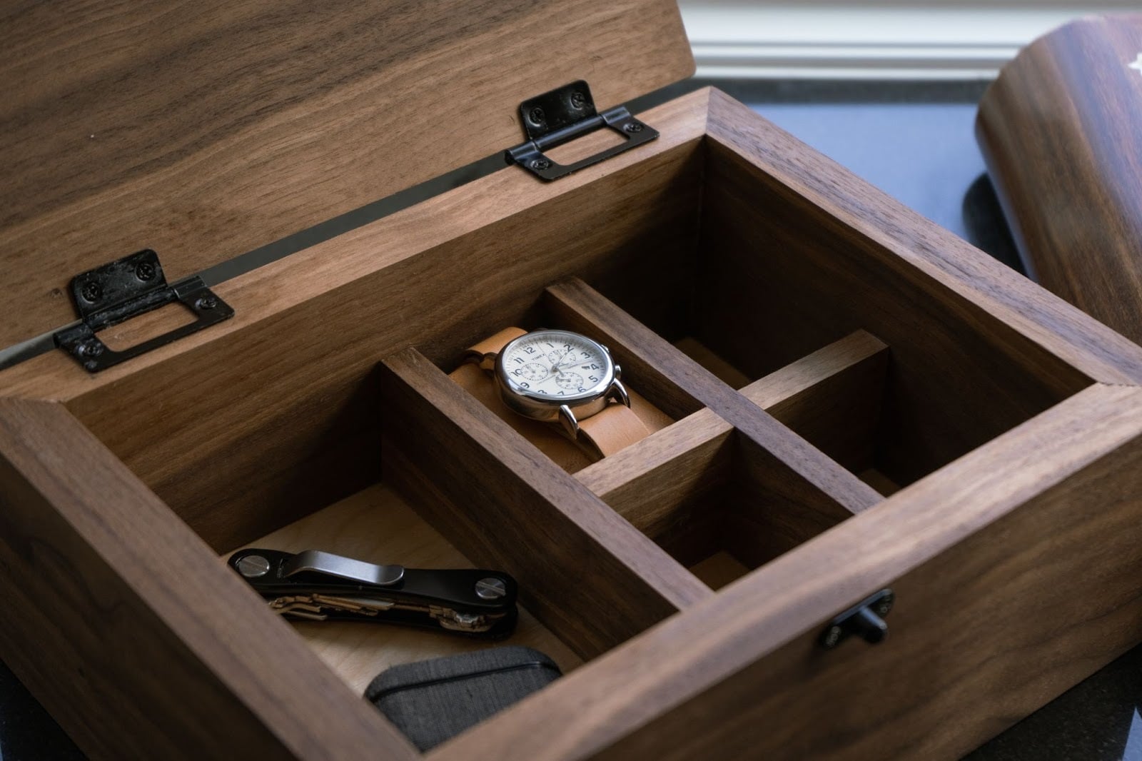 Osborne Wood Builder's Studio Walnut Jewelry Box