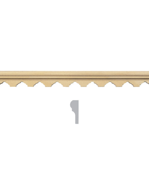 1 1/16" x 3/8" Victorian Scallop Moulding