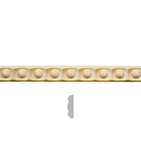1 3/16" x 3/8" Concave Button Moulding