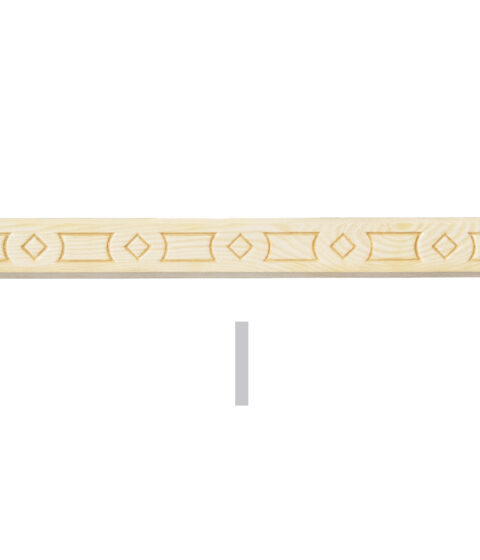 1 3/16" x 9/32" Embossed Diamond Motif Moulding (3' Long)