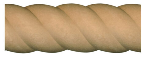 1 3/4" x 7/8" Half Round Rope Moulding