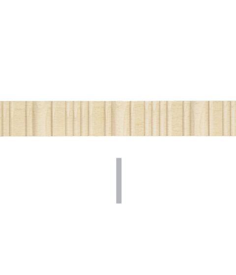1 3/8" x 1/4" Alternating Concave Fluted Moulding