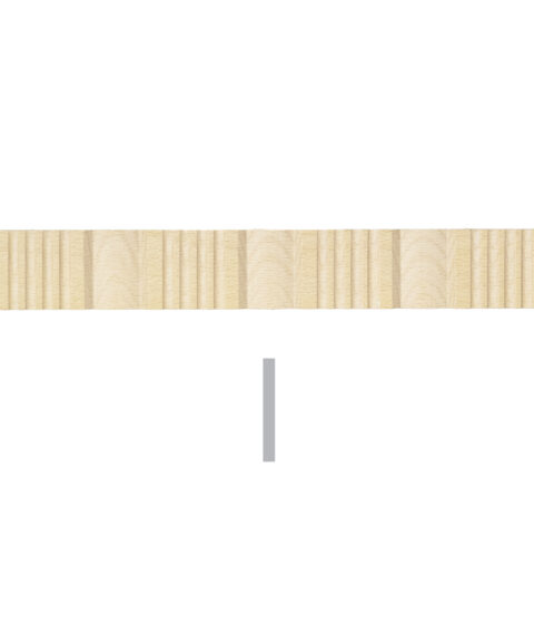 1 3/8" x 1/4" Alternating Convex Fluted Moulding