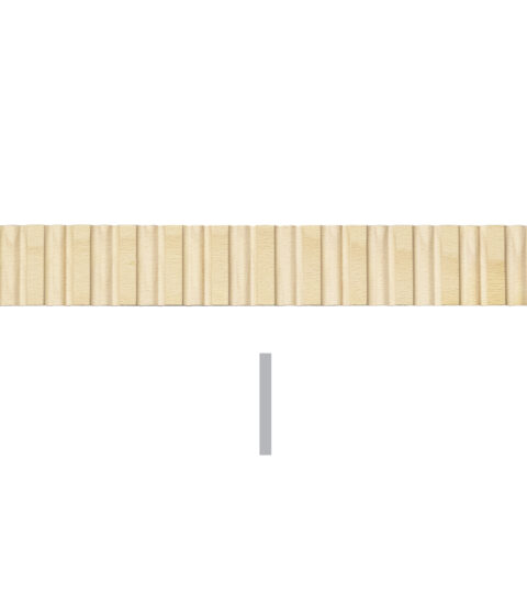 1 3/8" x 1/4" Elevated Fluted Moulding