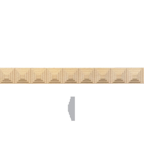 1 5/32" x 5/16" Geometric Square Trim Moulding