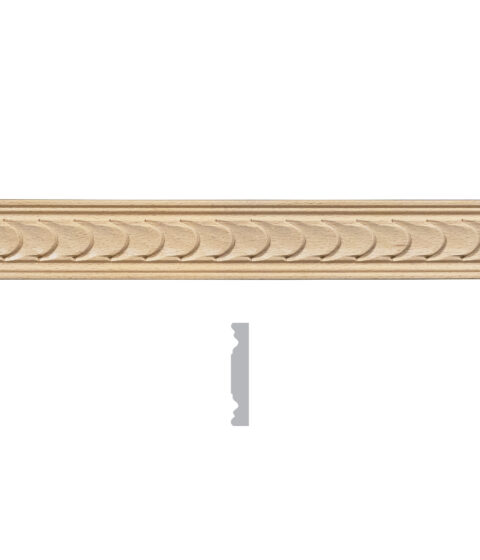 1 9/16" x 9/32" Carved Scale Moulding