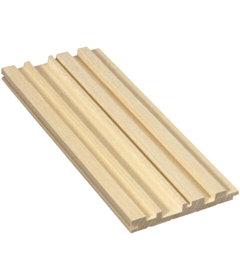 3 21/32" x 15/32" Alternating Square Wooden Slat Wall Panel