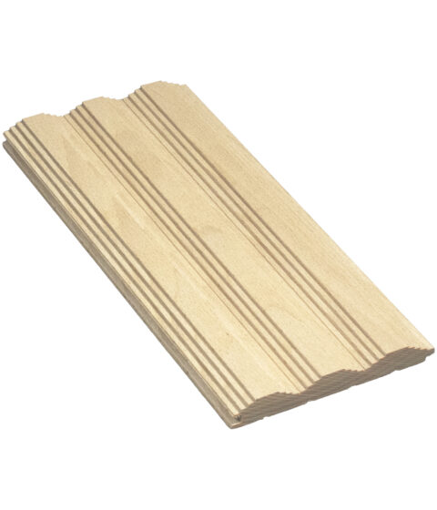 3 21/32" x 15/32" Geometric Wave Wooden Slat Wall Panel