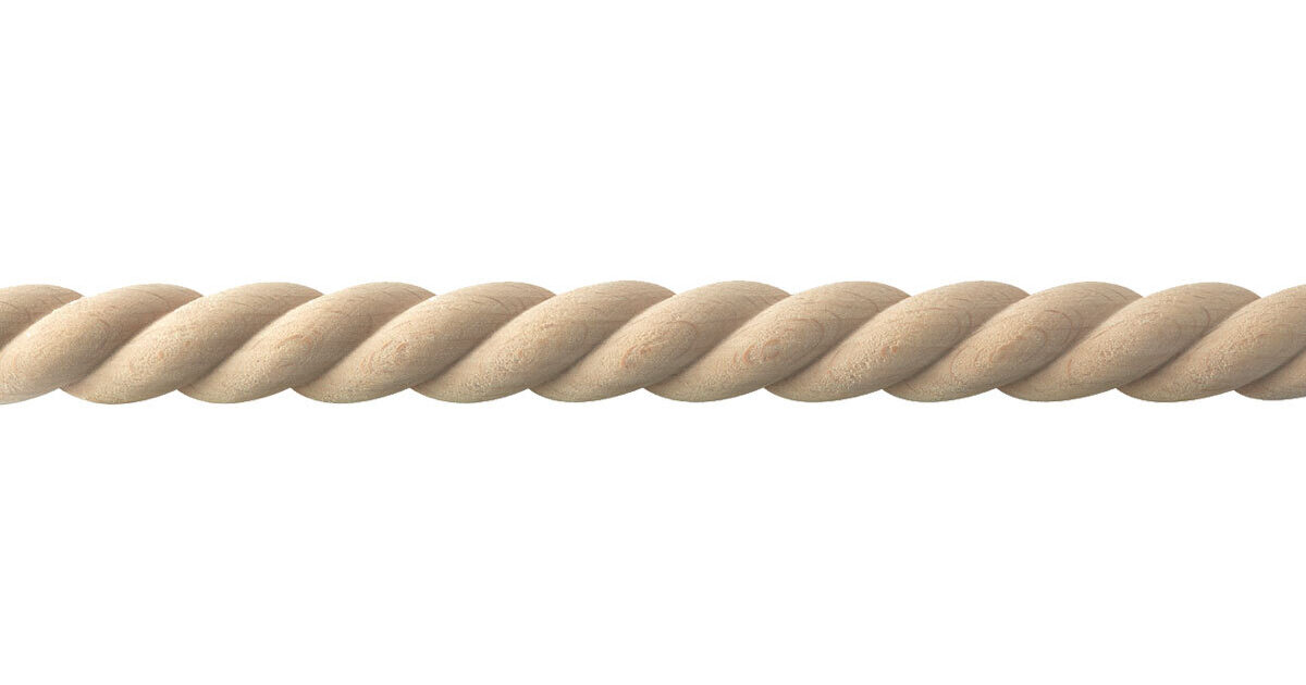 Osborne Wood | Half Round Rope Moulding - 8 ft. Stick