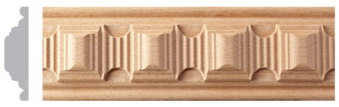 2 3/8" x 5/8" Decorative Carved Moulding