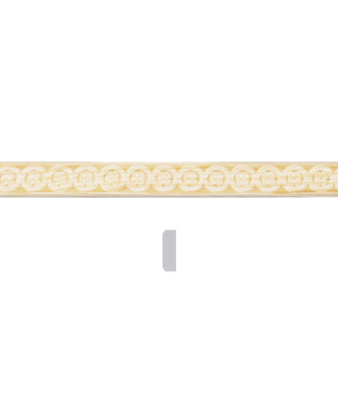 7/8" x 1/4" Embossed Floral Moulding (3' Long)