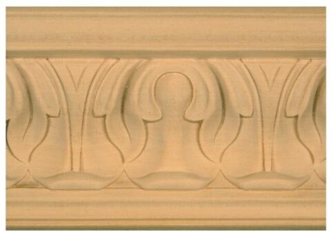 3 17/32" x 11/16" Medium Acanthus Crown Moulding