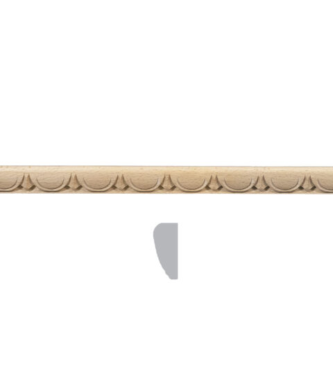 7/8" x 3/8" Egg and Arrow Moulding