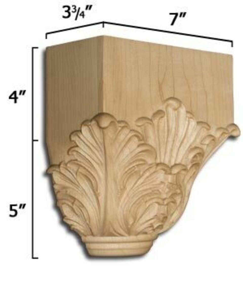 Osborne Wood | Acanthus Leaf Center Crown Block