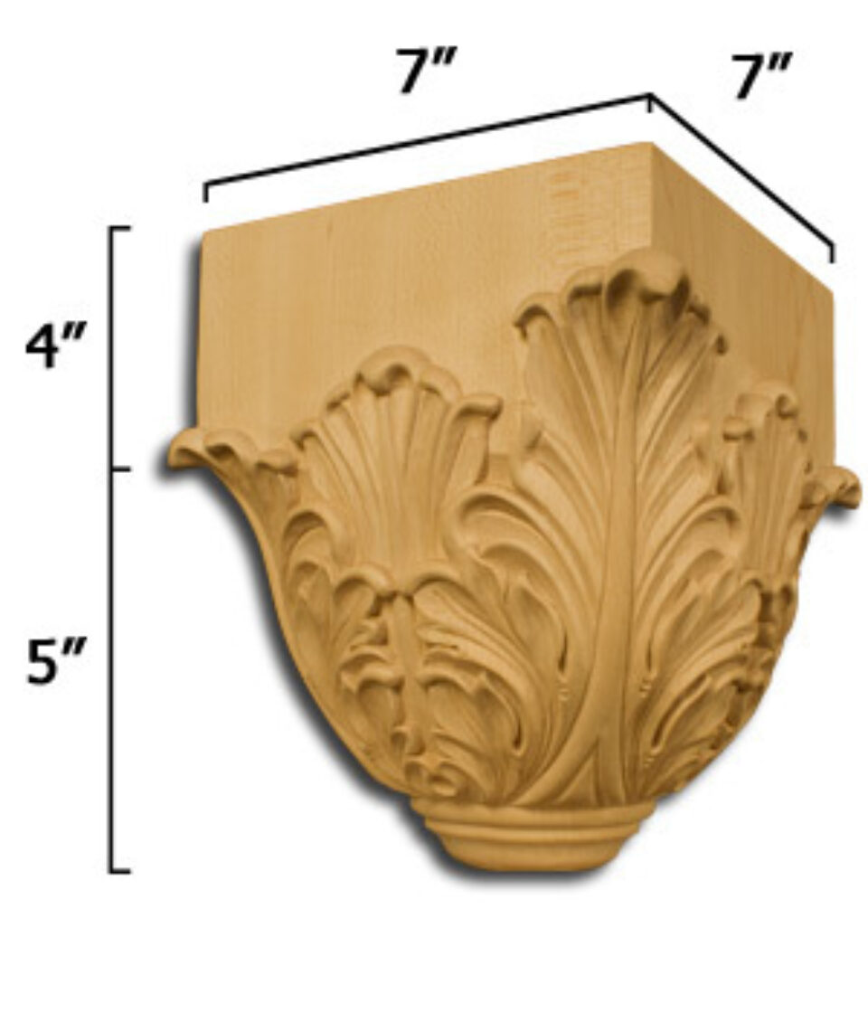 Osborne Wood | Acanthus Leaf Outside Corner Block