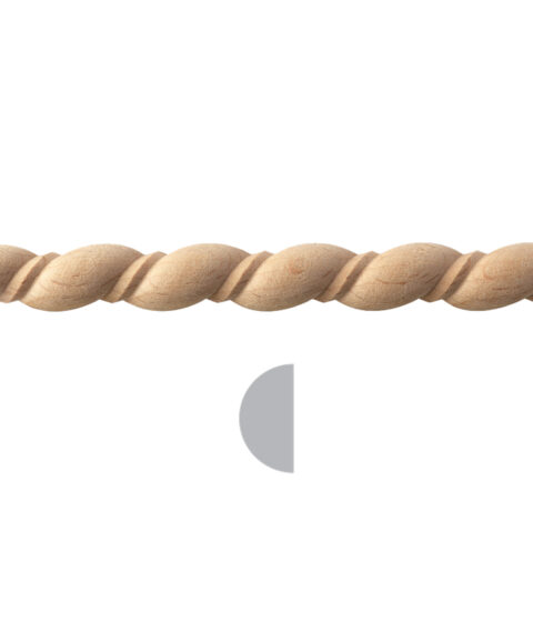 11/16" x 5/16" Beaded Rope Moulding