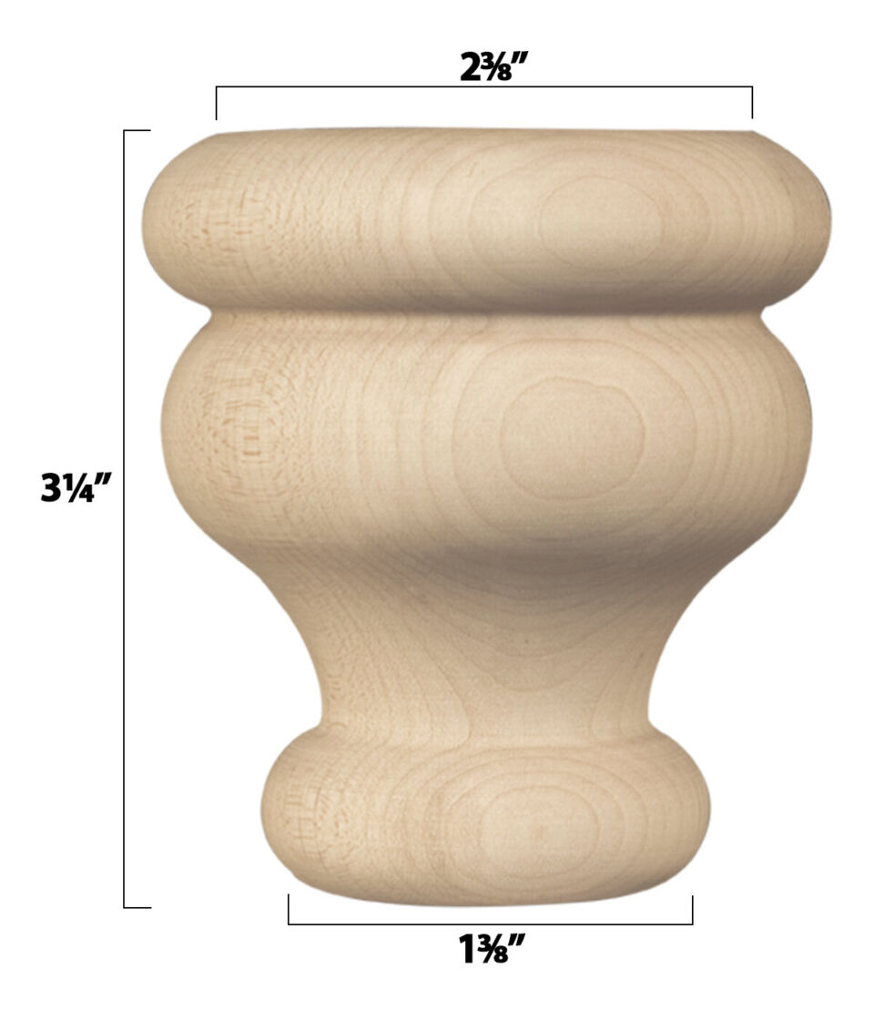 Brunswick Round Bun Foot (3 1⁄4″), image size:960x1120