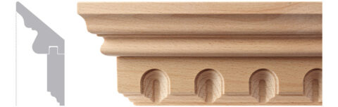 3 7/8" x 1 1/8" Cabinet Cove Crown