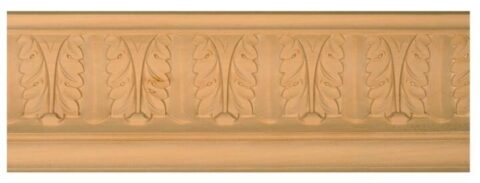 5 9/16" x 29/32" Carved Acanthus Leaf Crown
