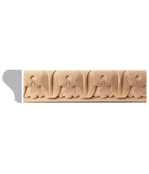 5/8" x 3/8" Carved Acanthus Leaf Moulding