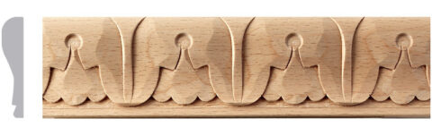 1 1/2" x 7/8" Carved Acanthus Leaf Moulding