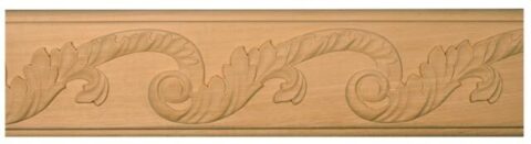 4" x 3/4" Carved Chair Rail