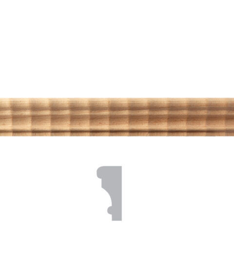 11/16" x 3/8" Carved Dutch Ripple Moulding