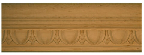 5 3/4" x 1" Carved Egg and Dart Crown Moulding