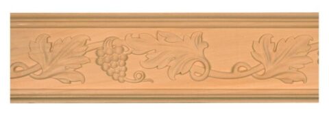4 7/8" x 3/4" Carved Grape Chair Rail