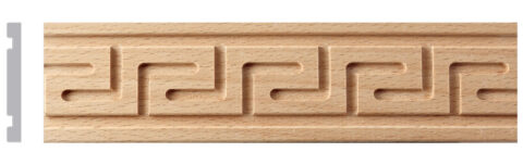 1" x 1/4" Wood Carved Greek Key Moulding