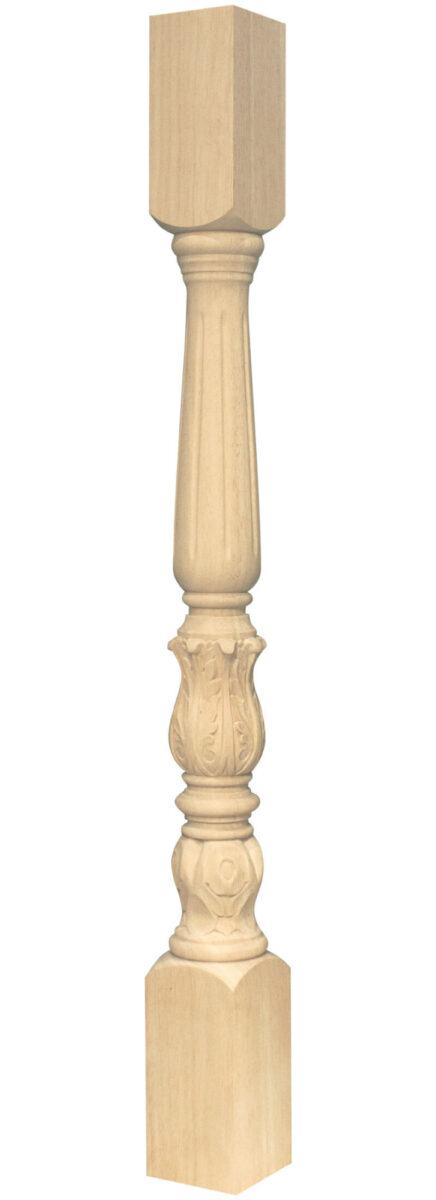 Osborne Wood | Large Carved Leaf Baluster | Osborne Wood