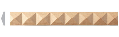 5/16" x 3/16" Carved Pyramid Moulding