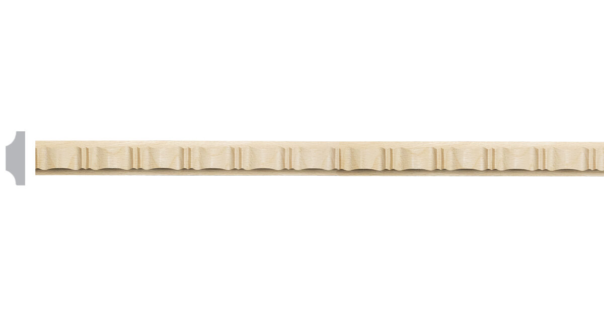 Osborne Wood | Carved Ribbon Flat Moulding - 8 ft. Stick