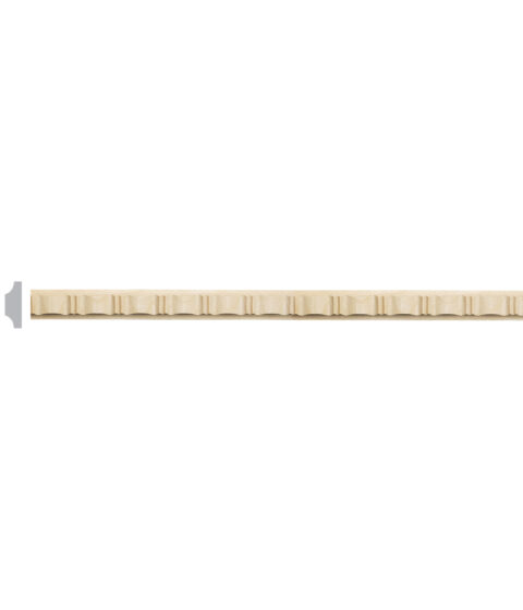1" x 1/4" Carved Ribbon Flat Moulding