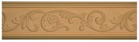 4 3/4" x 3/4" Carved Vine Chair Rail
